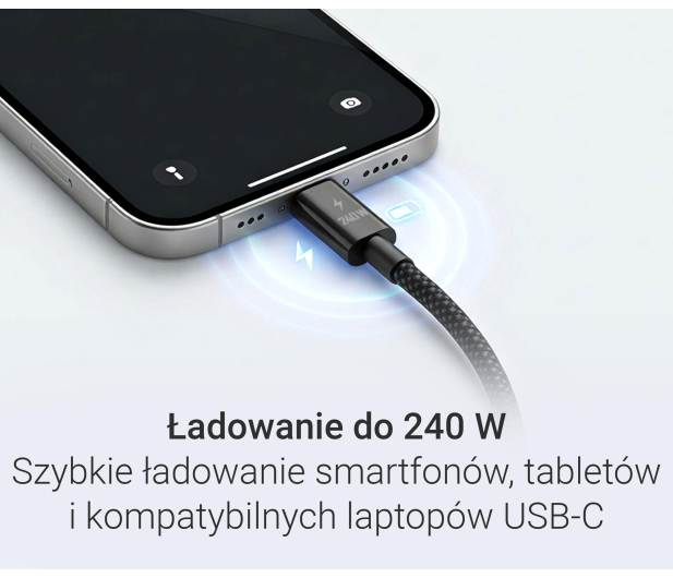 Silver Monkey Kabel Core USB-C - USB-C 240W 3m czarny - 1568834 - zdjęcie 4
